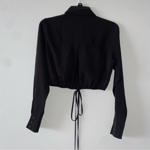 Black collar papania crop top - Picture 3 of 4